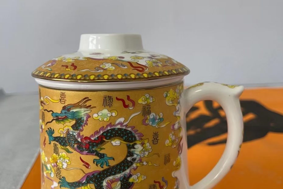 唐山骨瓷网茶漏杯茶杯定制定做
