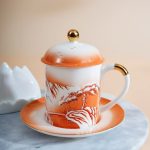 唐山骨瓷网新款茶漏杯新款杯子茶叶杯陶瓷杯子水杯