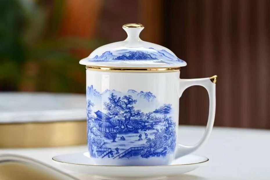 唐山绅士虎陶瓷骨瓷杯子陶瓷杯子水杯茶杯茶漏杯