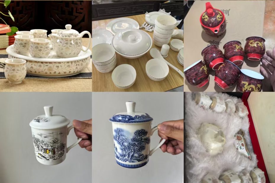 唐山骨瓷网 库存低价处理，餐具两百多套品种多多2