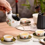 手绘骨质瓷茶具套装