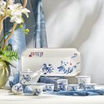 唐山骨瓷餐具套装马踏飞燕餐具套装