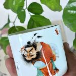 手绘钟馗功夫茶杯，唐山骨瓷手绘艺术瓷手绘钟馗陶瓷杯子，纯手绘艺术瓷礼品瓷杯子，手绘骨质瓷茶杯功夫茶杯功夫茶具茶杯，高档艺术瓷礼品瓷手绘骨质瓷茶具茶杯